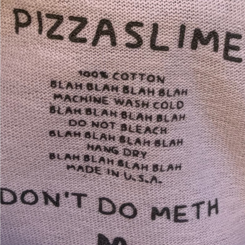 pizza slime satirical white t-shirt - Picture 3 of 3